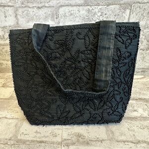 Graham Kandiah black beaded mini bag tote‎